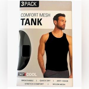 Size XXL - 32 Degrees Black Mesh Tank Top 3-Pack
